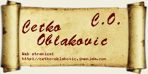 Ćetko Oblaković vizit kartica